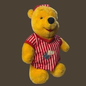 Vintage 1998 Mattel Winnie The Pooh Bear Sleepover Plush Toy Pajama Fun 14"